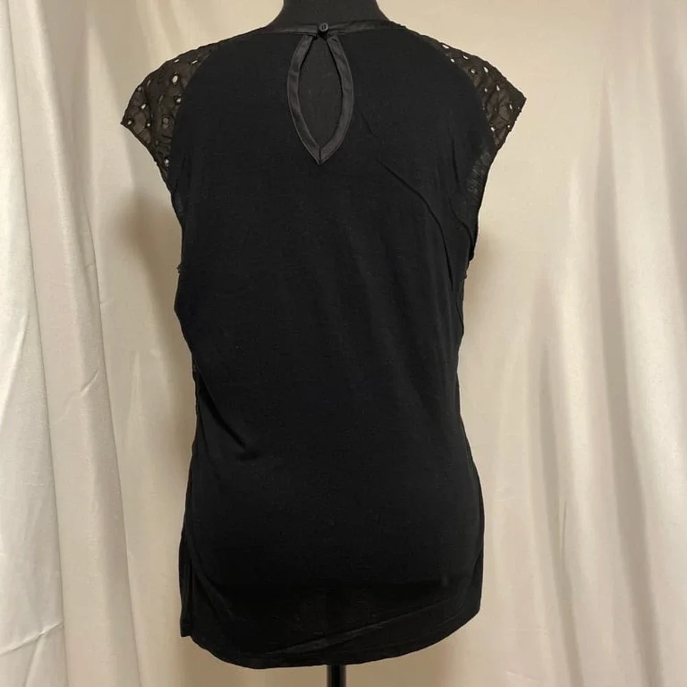 The Limited Open Eyelet‎ Style Double Layered Sleeveless Top Evening Classy - Picture 5 of 7